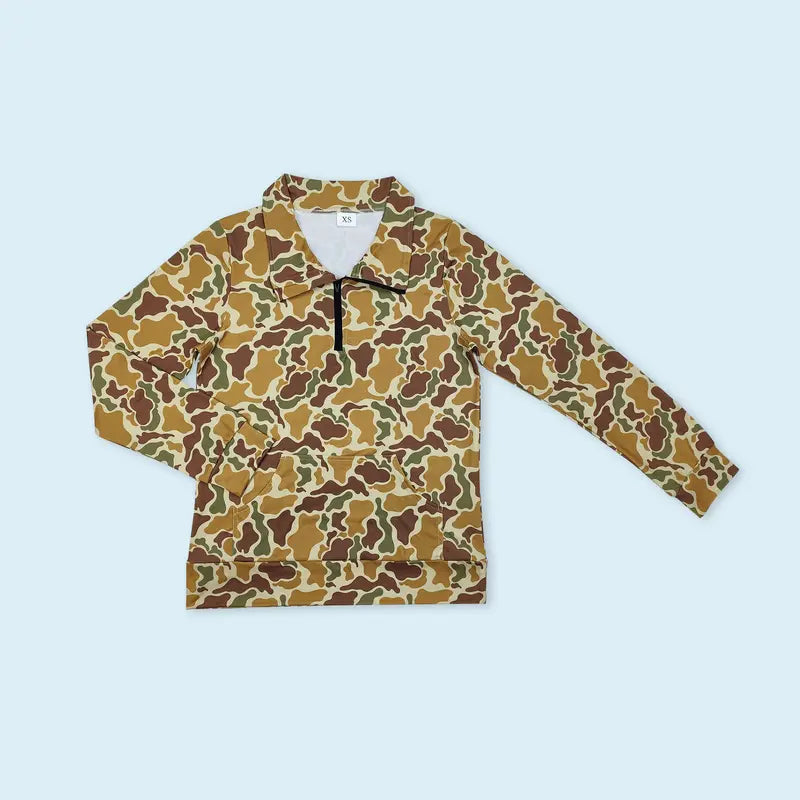 Women's Soft Spandex Print Fabric Fashion Camouflage Hunting Pullover Top, Tops for Women