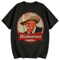 Summer T Shirts New Stylish Retro Diabeetus Print for Men Women Couple Fashion T-Shirt Short Sleeve Crew Neck Fitted Casual Classic