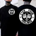 Men's "F*ck Your Feelings" Skull Graphic T-Shirt, Short-Sleeve Round Neck Loose Menswear, Bold Statement Limited Edition Fashion Streetwear Casual Angel Tee tiktokshopspringglowup,summervibes Cotton Tops Black Crewneck Tropical