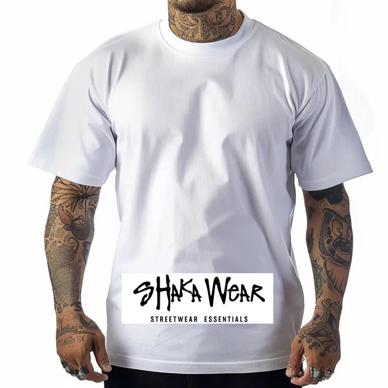 Shaka Wear Max Heavyweight T Shirt Cotton Crew Neck for Men T-Shirt  shirts tall Casual Menswear Top Classic Suit Traditional Suit Traditional xl  shaka Streetwear Crewneck