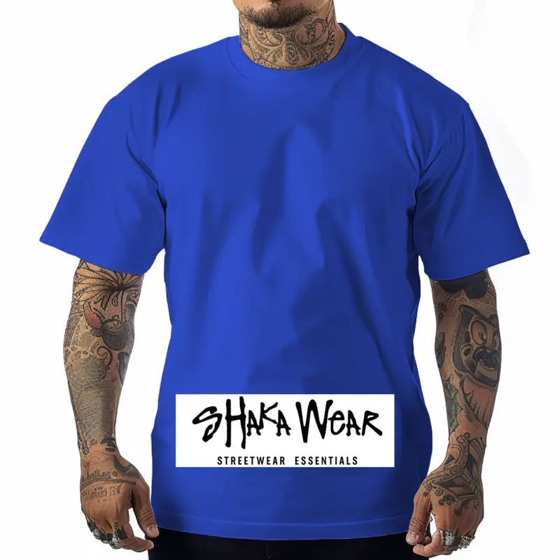 Shaka Wear Max Heavyweight T Shirt Cotton Crew Neck for Men T-Shirt  shirts tall Casual Menswear Top Classic Suit Traditional Suit Traditional xl  shaka Streetwear Crewneck