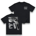 Unisex Short-Sleeve Crew Neck T-Shirt - Sports Top with Bold Graphics Print, Glock Gun Culture Art, Animal Print, Machine-Washable, Fitted, Cool Birthday Gifts for Guys