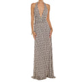 Women Long Dress, Sleeveless Halter Dress Backless Flower/Dots Print Summer Cocktail Dress Womenswear Feminine Formal Light