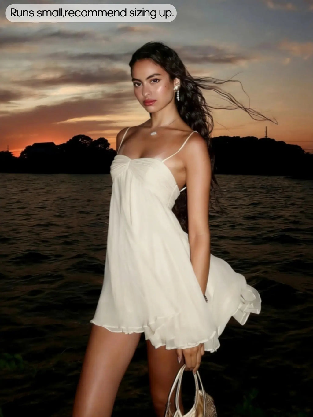 Women's Summer Sleeveless Spaghetti Strap Solid Color Mini Dress Short Dress Cute for Parties and Club Wear, Womenswear