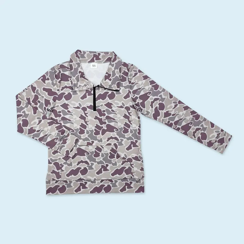 Women's Soft Spandex Print Fabric Fashion Camouflage Hunting Pullover Top, Tops for Women