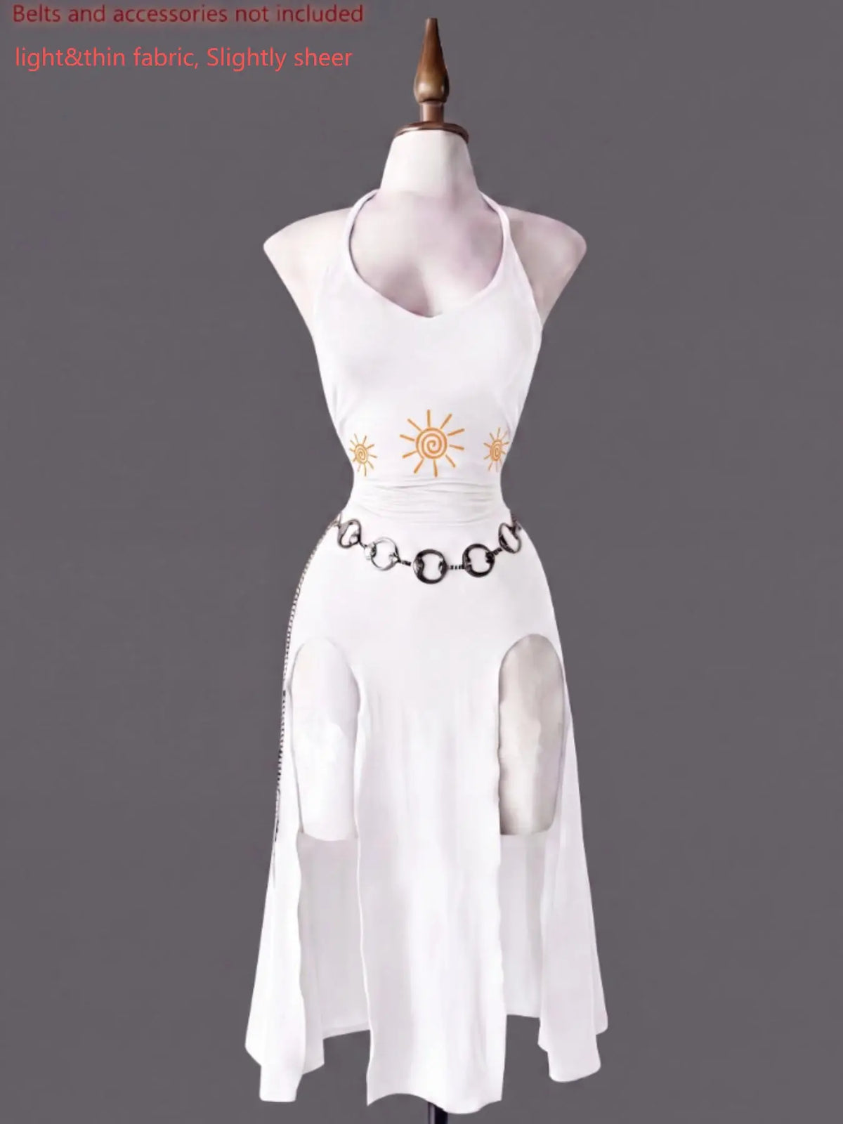 Vintage Gothic Halter Tie Dress, Slimming Split Midi Dress, Dark Theme Party Gown, Unique Retro Style, Perfect for Ceremonies, Elegant Party Dresses
