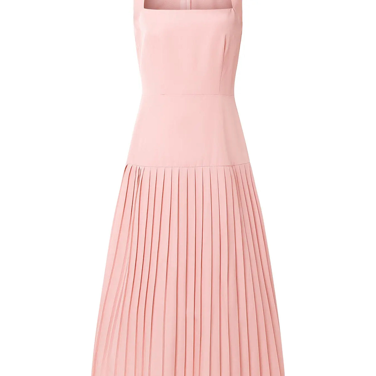 ZANZEA Women's Square Neck Waist Cinch Dress, suspenders A-Line Pleated Solid Design, European and American Elegant Style, Fashionable Evening Wear, Formal Wear, formal party wear, Elegance