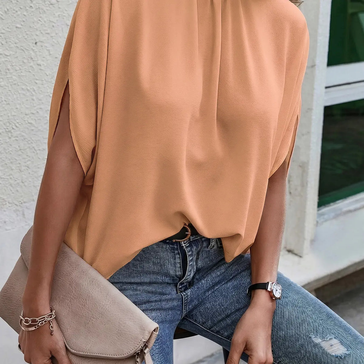 Women's Casual Loose Batwing Sleeve Shirt, Comfortable and Stylish Top for Daily Wear, Perfect for Relaxed and Everyday Use, Casual Summer Tops