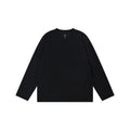 MIDMX Unisex Retro 100% Pure Cotton Heavyweight Plant-Dyed Long Sleeve Crewneck T-Shirt, Loose Fit Basic Top for Women’s Casual Streetwear, 2000S Vintage Style