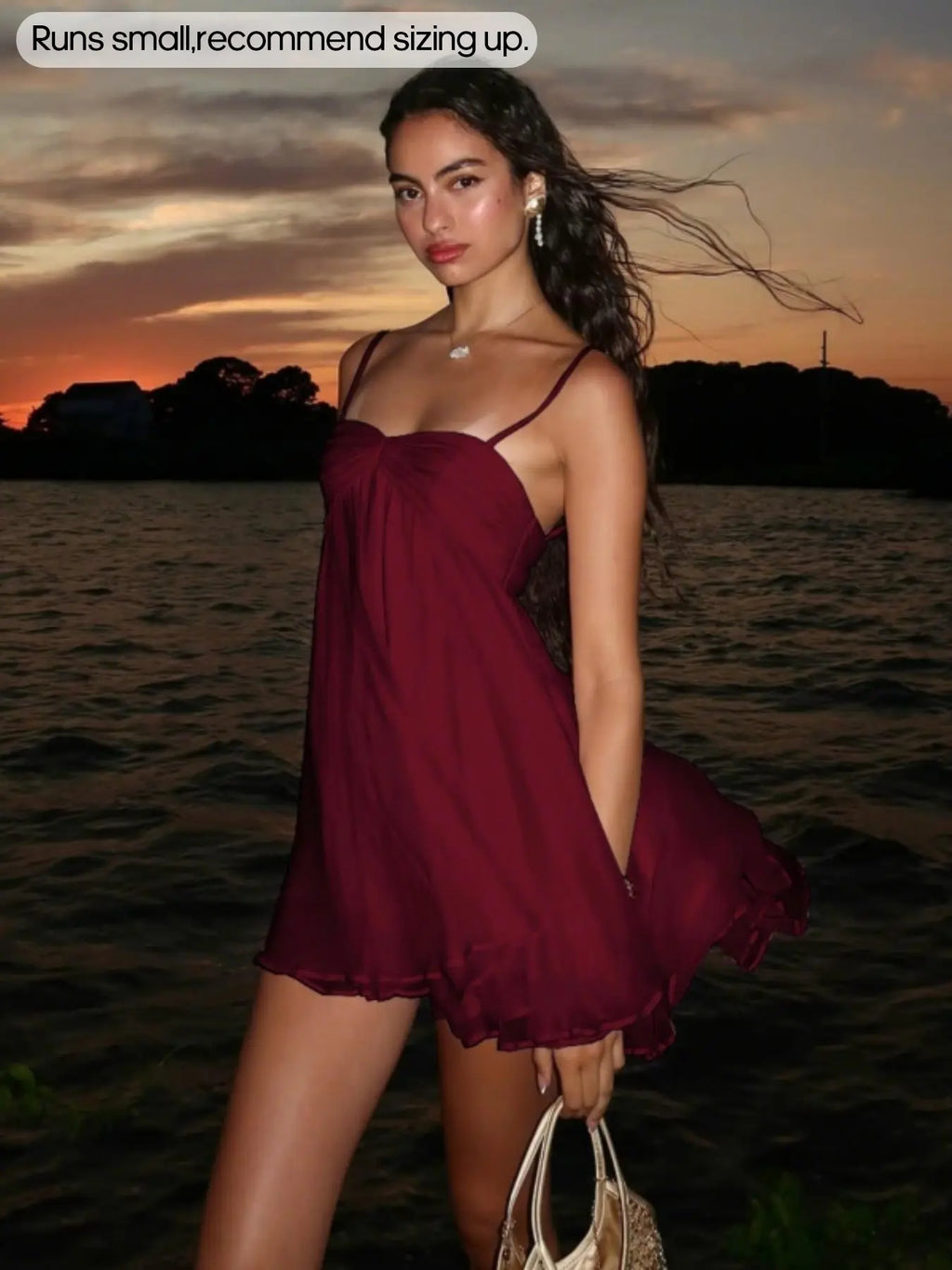 Women's Summer Sleeveless Spaghetti Strap Solid Color Mini Dress Short Dress Cute for Parties and Club Wear, Womenswear