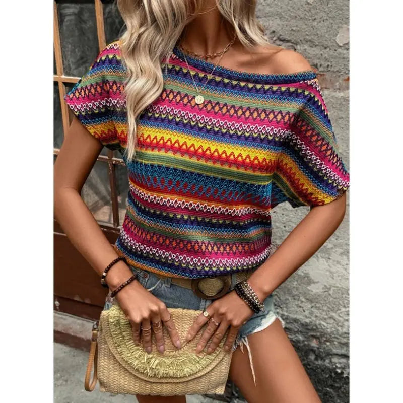 Dokotoo Summer Womens Tops for Women 2026 Trendy Fall Cute Crop Tops Striped Shirts Crewneck Womens Blouses Dressy Casual Business Fashion Vacation Outfits Resort Wear Ladies Loose Fit