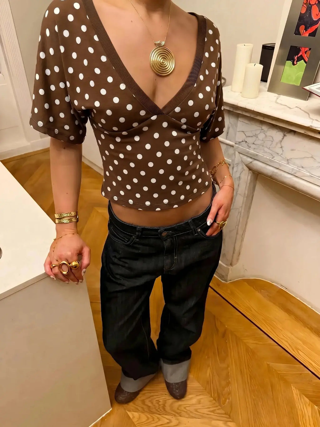 Striped V-Neck Wrap Top, Form-Fitting Puff Sleeve Y2K Crop Blouse, Stylish, Comfortable and Fashion Piece for Everyday Wear, Casual Everyday Tops