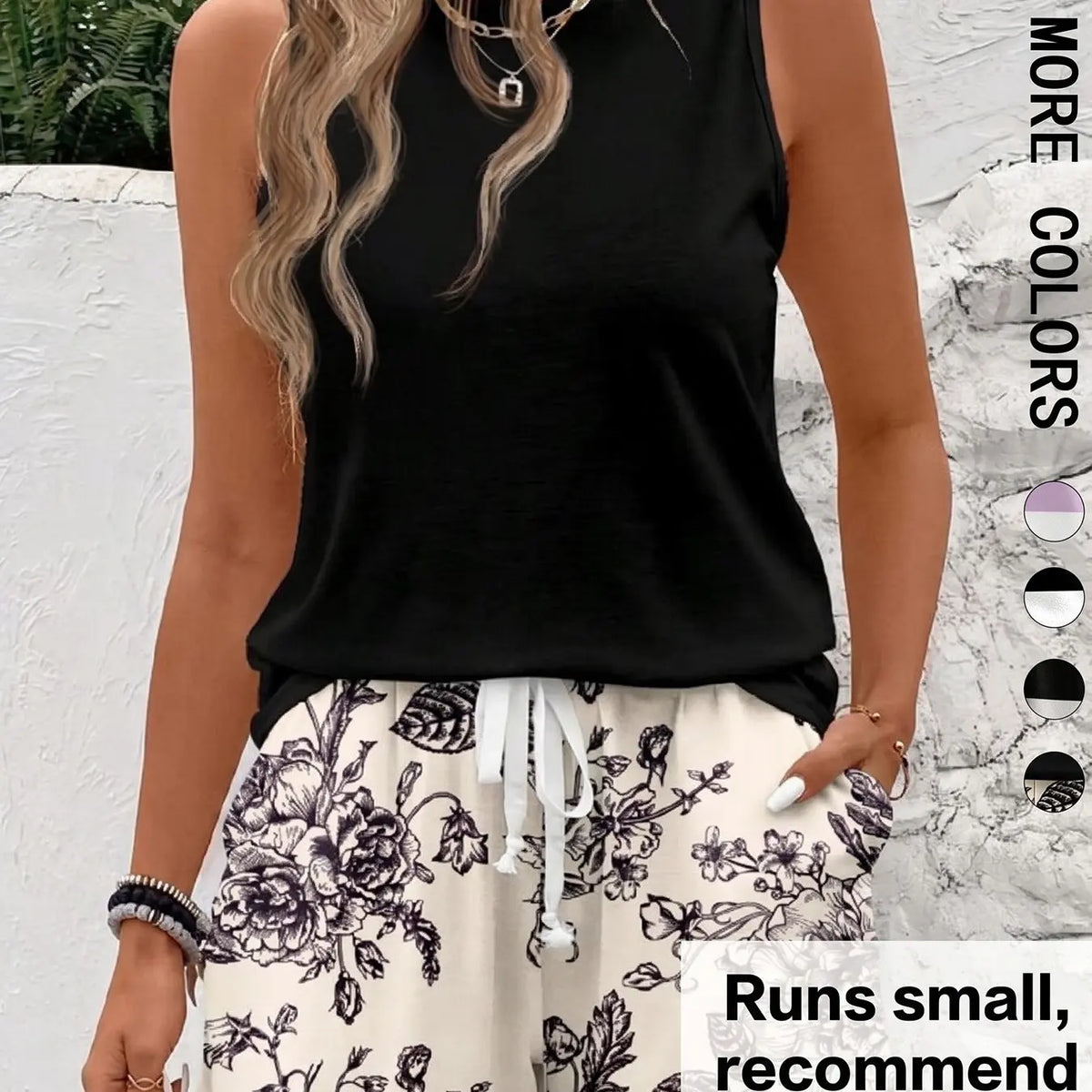 Two-piece Set Women's Striped Print Tank Top & Shorts, Striped Knit Sets, Casual Sleeveless Lightweight Top & Shorts for Summer, Ladies Clothes Outfit for Daily Wear, Casual Everyday Set, Womenswear