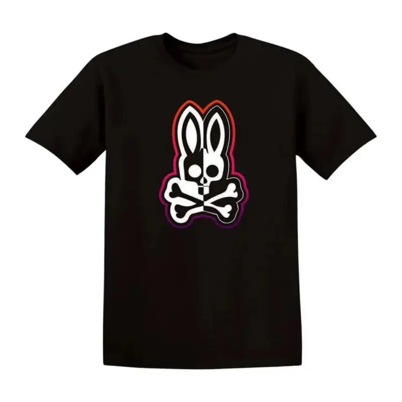 Oversized Loose Bone Skeleton Rabbit Graphic Tee For Men & Women, Breathable Crew Neck Couple Matching Daily Streetwear T-Shirt