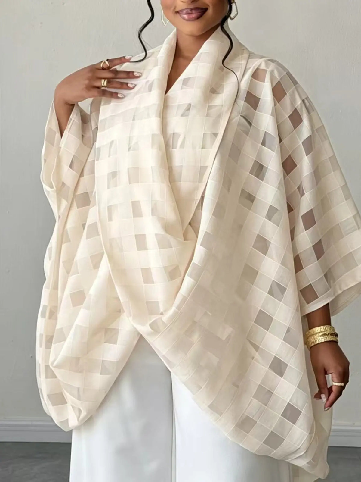 Plus Size Women's Plaid Simple Casual Loose Long Sleeve Turn-Down Collar Shirt Blouse, Casual Comfy Classy, Comfortable, Stylish and Elegant Daily Wear, Perfect for All Seasons