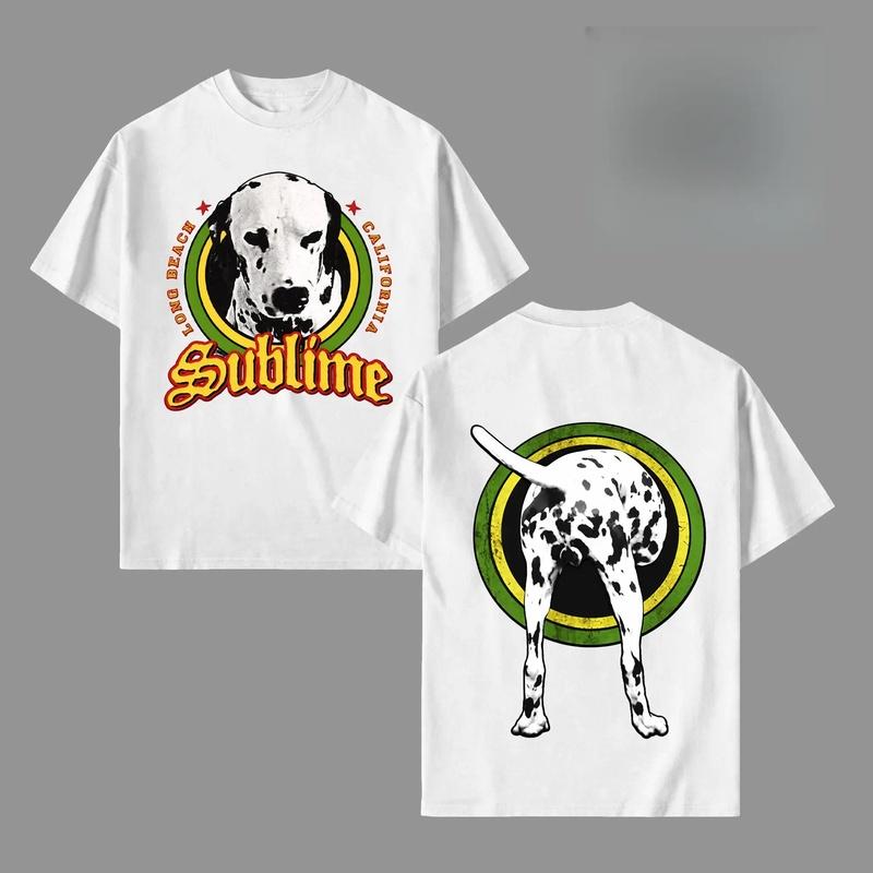 Sublime Dog Logo Graphic T-Shirt, Oversized Cotton Tee, Reggae Ska Punk Shirt,Sublime Dalmatian Dog Graphic Tee, Long Beach California Reggae Style Shirt, Vintage Graphic Tee deo merchEverydayOutfit, ClothesForYou