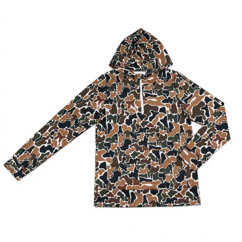 Women's Soft Spandex Print Fabric Fashion Camouflage Hunting Pullover Top, Tops for Women