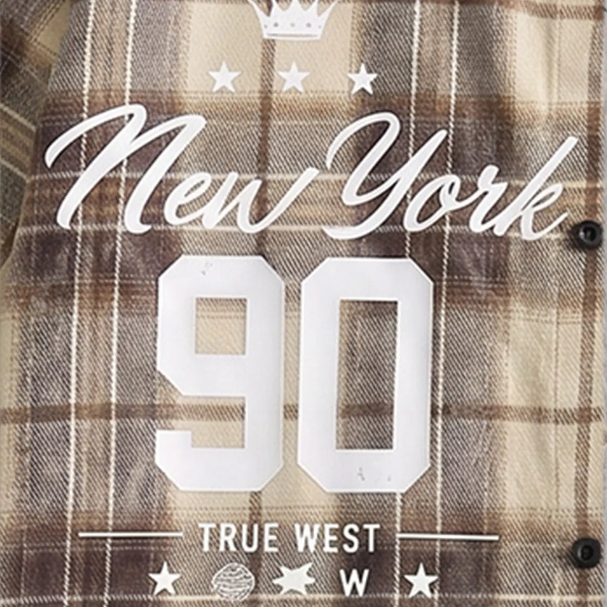 Unisex Y2K Plaid Short Sleeve Shirt, Loose-Fitting Oversized Streetwear, Vintage Badge Print, Summer Casual Top, Casual Unique Design