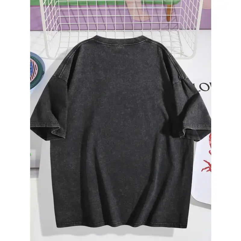 Men's Jujutsu Kaisen Choso Round Neck T-Shirt - Oversized Vintage Distressed 2-Sided Washed Anime Merch, Halloween Streetwear Clothing, Casual Men's Clothing Graphic Top, Tshirt, Graphic Tee
