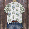 Cherrybetty 100% Cotton Mixed Floral Print Ruffle Neck Puff Sleeve Top Spring Fashion Tiktok Shop Spring Glow Up Summer Blouse Outfit Inspo Going Out Tops