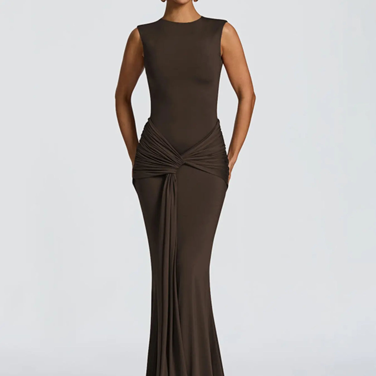Women's Summer Sleeveless Backless Bodycon, Elegant Pink Long Dress, Perfect for Party, Club and Evening Wear, Fitted Elegant Dress