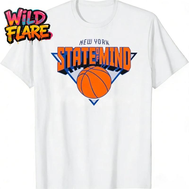 [Basketball Tee][Viral Shirt]New York State of Mind Basketball Graphic T-Shirt Unisex Cotton Casual Short Sleeve Crewneck Streetwear Tee For Basketball Fans & Streetwear Lovers & Trend Seekers Camiseta Verano
