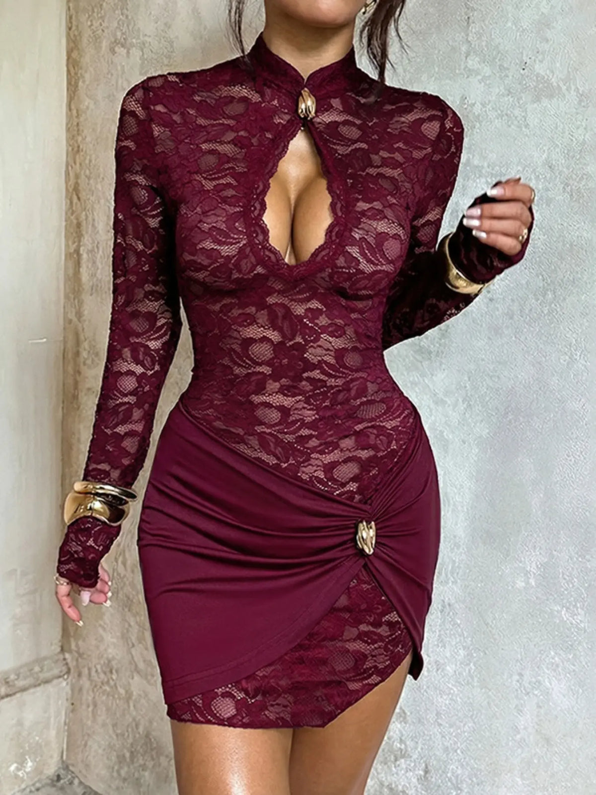 Lace Cutout Mini Sexy Dress, Women's Fashionable Chic Short Sleeveless Formal Party Gown, Elegant Summer Casual Wear, elegant formal style, Perfect for Night Out, Fit Elegance, Womenswear