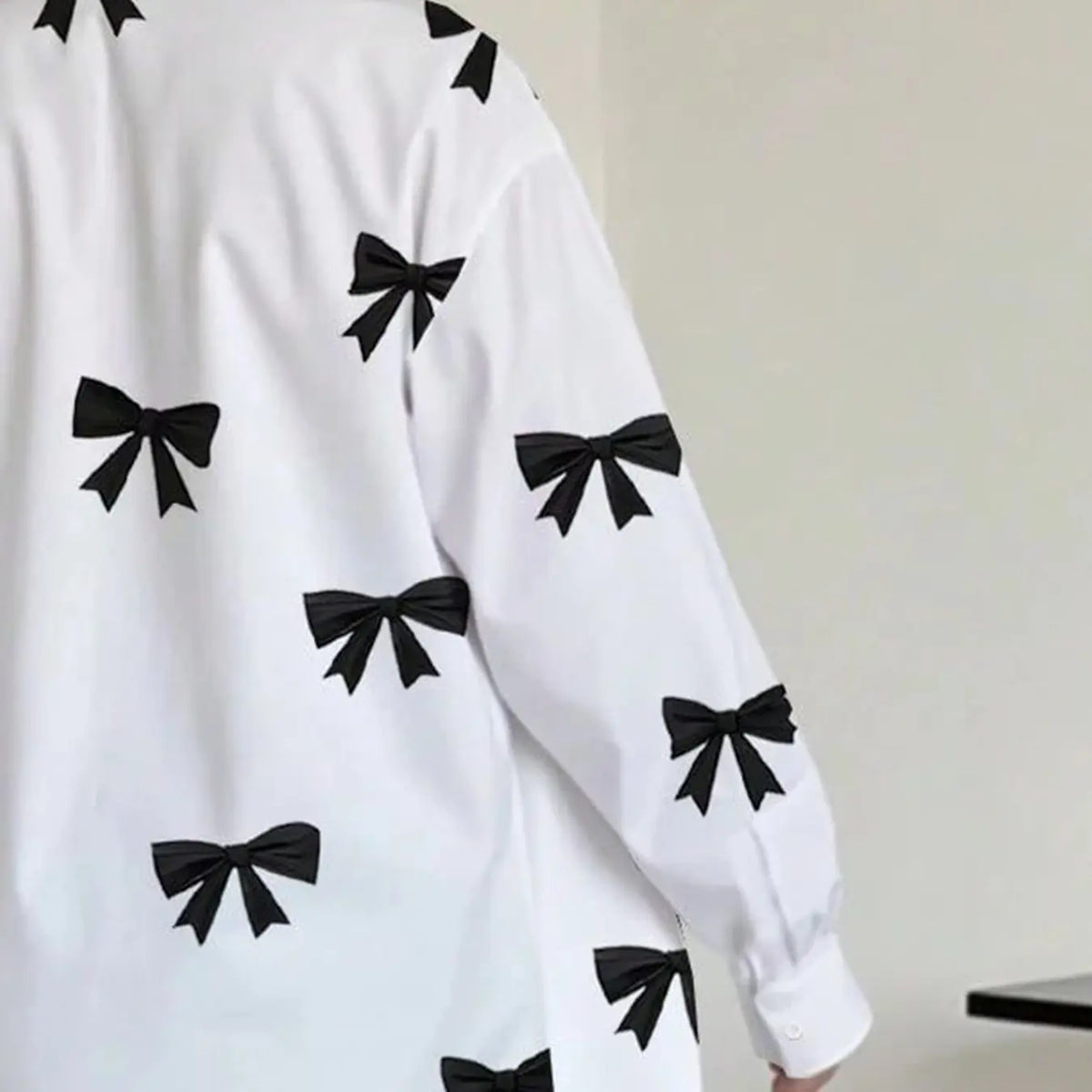Women's Loose-Fit Long Sleeve Shirt Blouses, Womenswear, Casual Everyday Knit Fabric Top for Spring & Fall, Comfortable Moderate Thick Material Design