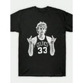 Larry Bird Retro 90s T-Shirt Black Shirt Men's Shirts Vintage Men's Clothing Streetwear Casual Crewneck Top